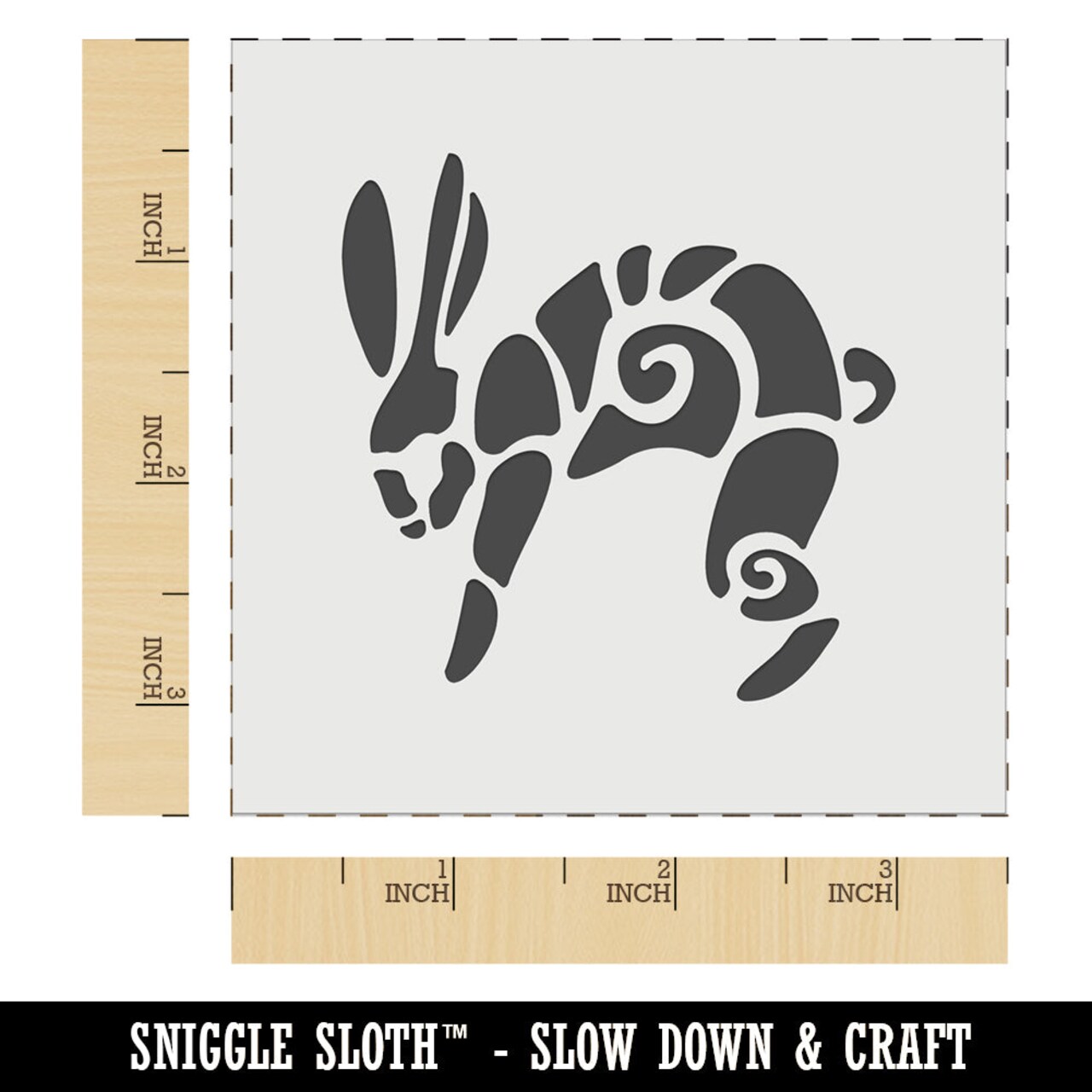 Southwestern Style Tribal Jackrabbit Hare Bunny Wall Cookie DIY Craft Reusable Stencil
